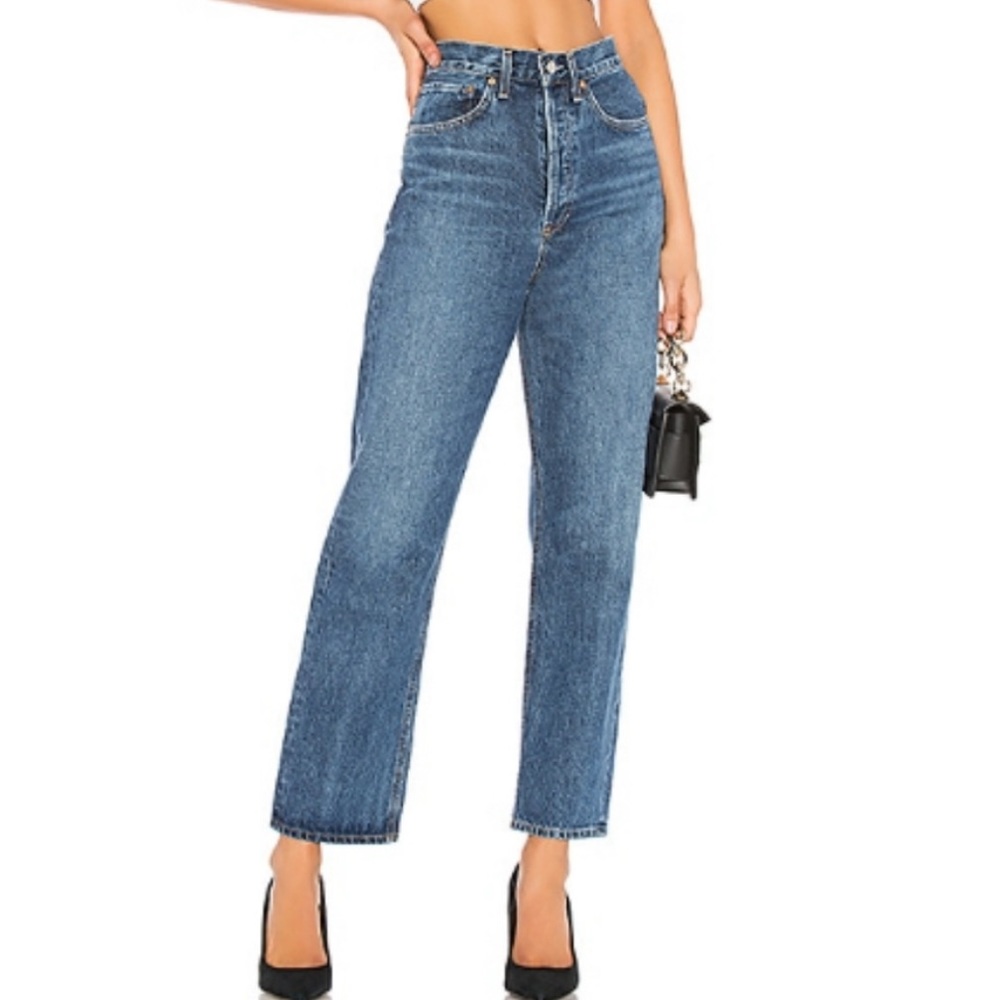 Agolde 90s High Rise Loose Fit jeans in Placebo